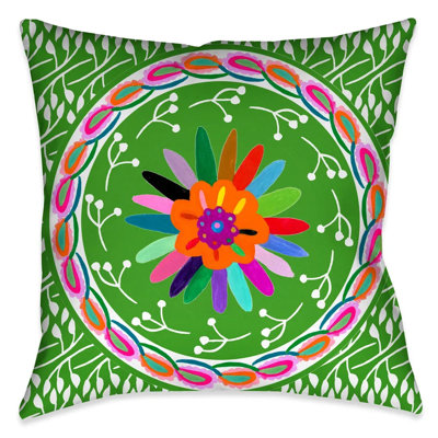Folk Art Whimsy Polyester Throw Pillow