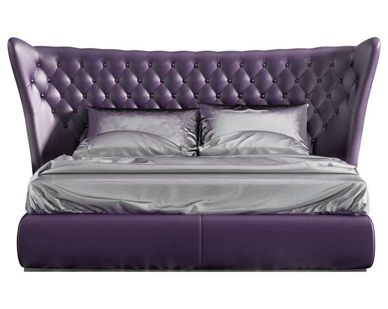 Klass Upholstered Wingback Bed, Queen