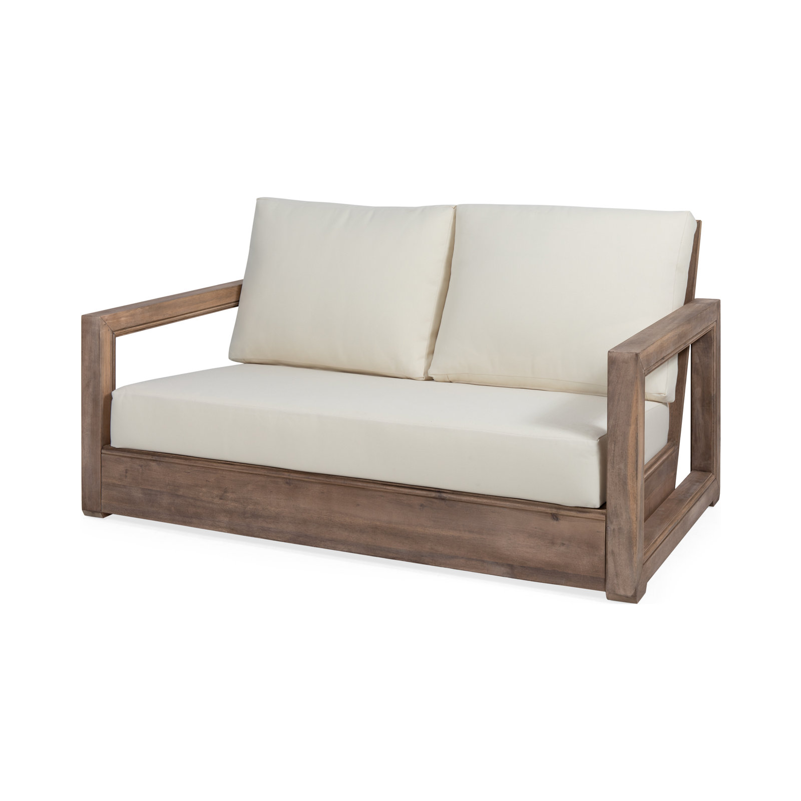 Donnie 2-Person Acacia Patio Seating Group, Brown