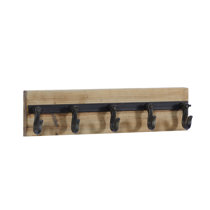 Cashel Wall Mounted Coat Rack Beachcrest Home Color: Gray