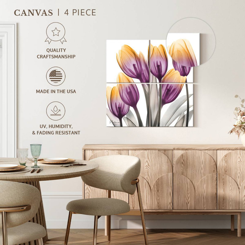 Harnek Sunrise Tulips II, 18" H x 18" W
