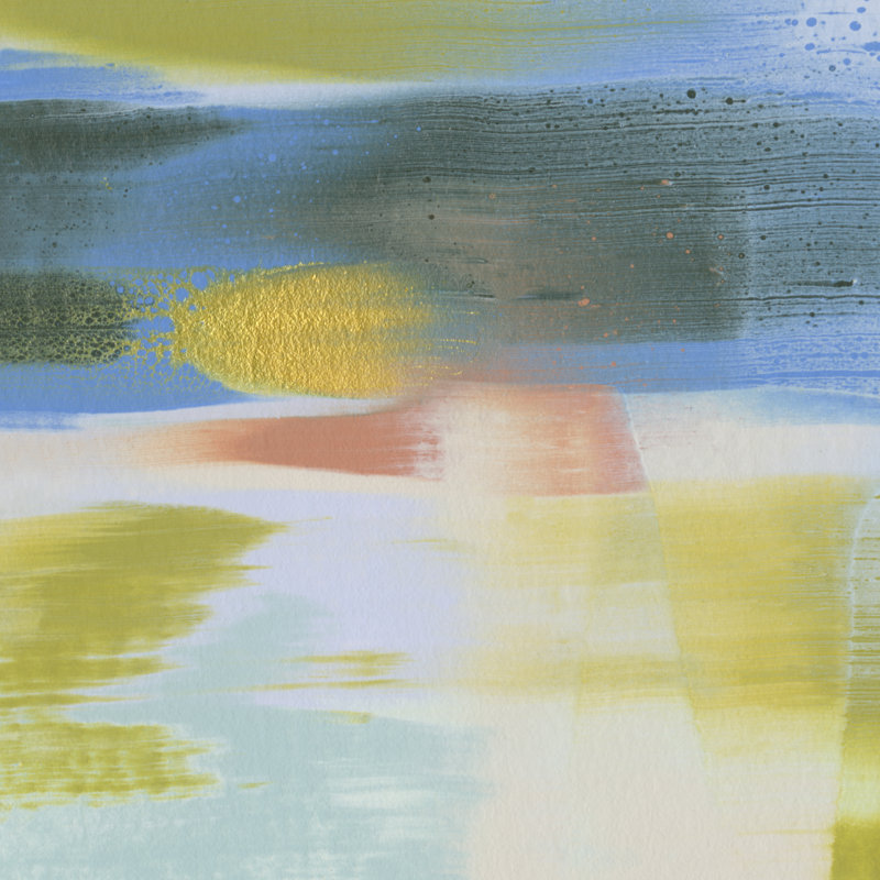 Rainbow Scrape I by Emma Caroline - Wrapped Canvas Painting, 30cm H x 30cm W
