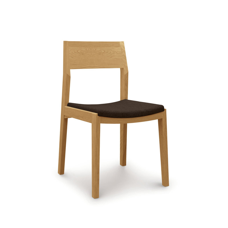 Iso Side Chair, Natural Oak, Canvas Natural Sunbrella Canvas