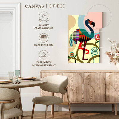 Motif flamant rose Brampt