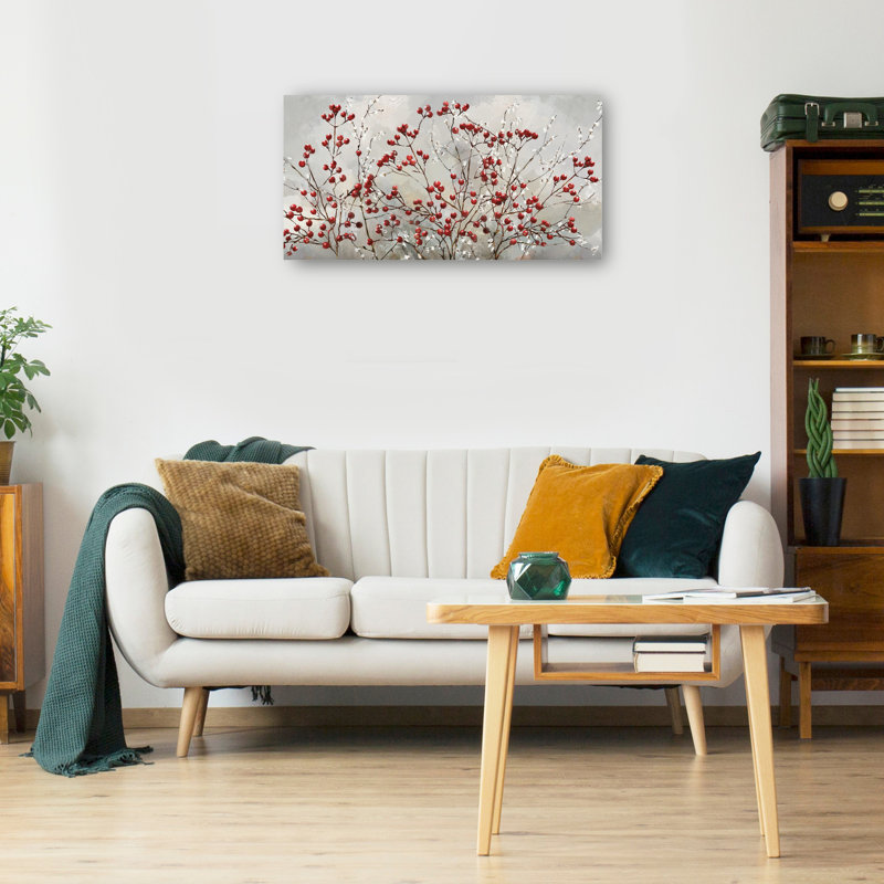 Winterberries by Studio Arts Canvas Art Print, 25" H x 48" W x 1.5" D
