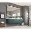 Miroir de salle de bain 84 po x 48 po à DEL, fixation murale, brouillard, 3 lumières de couleur, gradation continue, aluminium noir mat avec modes 84 températures de 48 po, fonction brouillard