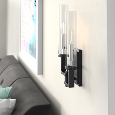 Cuyama 2 - Light Dimmable Matte Black/Polished Chrome Armed Sconce