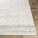 Herrod Machine Woven White/Medium Gray Area Rug