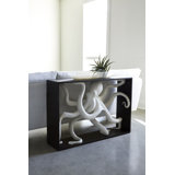 Octo Framed Console Table, Wood Frame, White