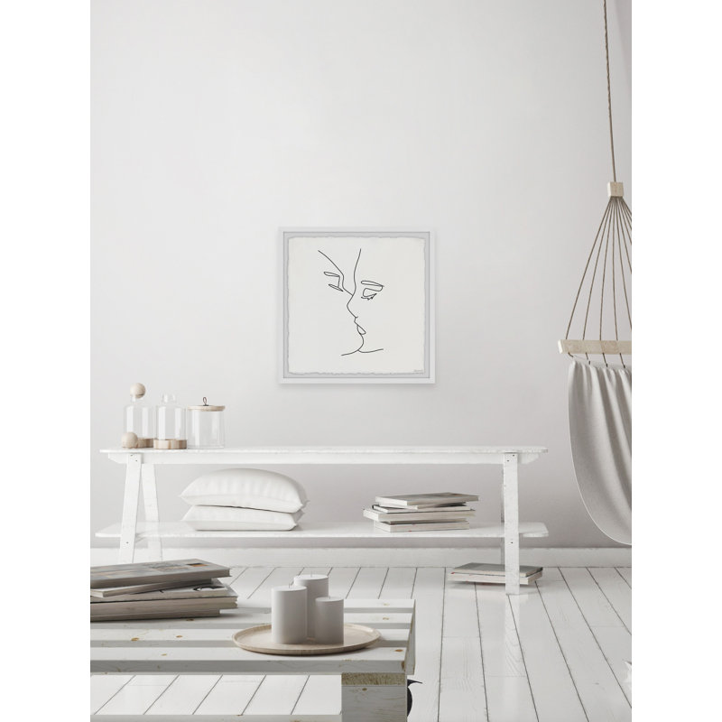 Face Outline - Single Picture Frame Painting, 41 cm H x 41 cm W