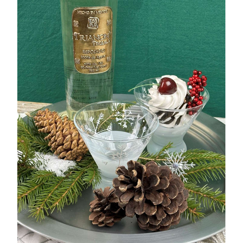 Flûte creuse en verre Winter Wonderland