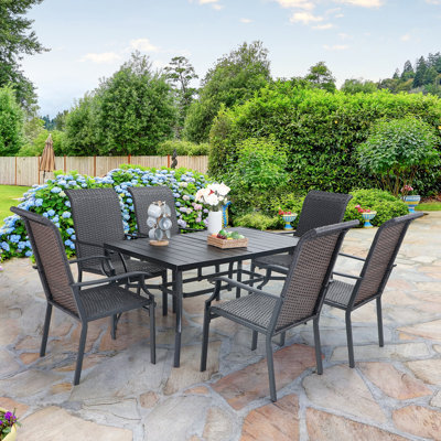 Rectangular 6 - Person 149.61cm Long Dining Set