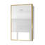 16X28 Inches Golden Metal Framed White Cabinet Wall Mount Or Recessed Bathroom Medicine Cabinet With Mirror
