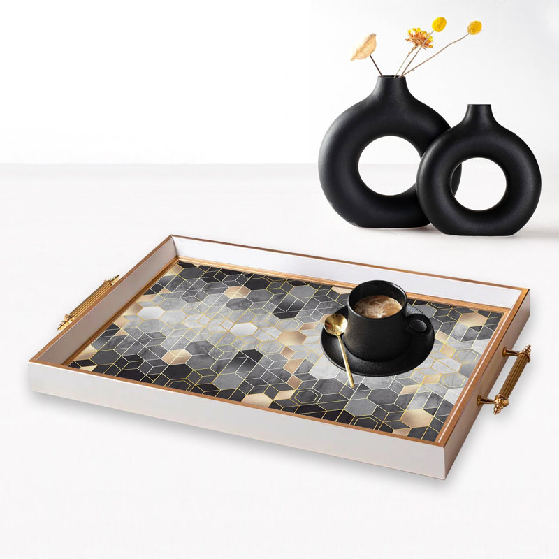Élégant plateau en verre de 19,7 po x 11,4 po x 1,4 po | Fabrication 100% verre durable | Facile à nettoyer avec un chiffon humide | Idéal pour le service, la présentation décorative et l'organisation | Ajout élégant à la décoration intérieure