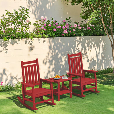 Wolak HDPE Rocking Adirondack Chair(Set Of 2)
