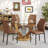 48" Round Dining Table Set for 4, Modern Dining Room Table with 4 Upholstered Chairs, Kitchen Table Set for Apartment-1232210306