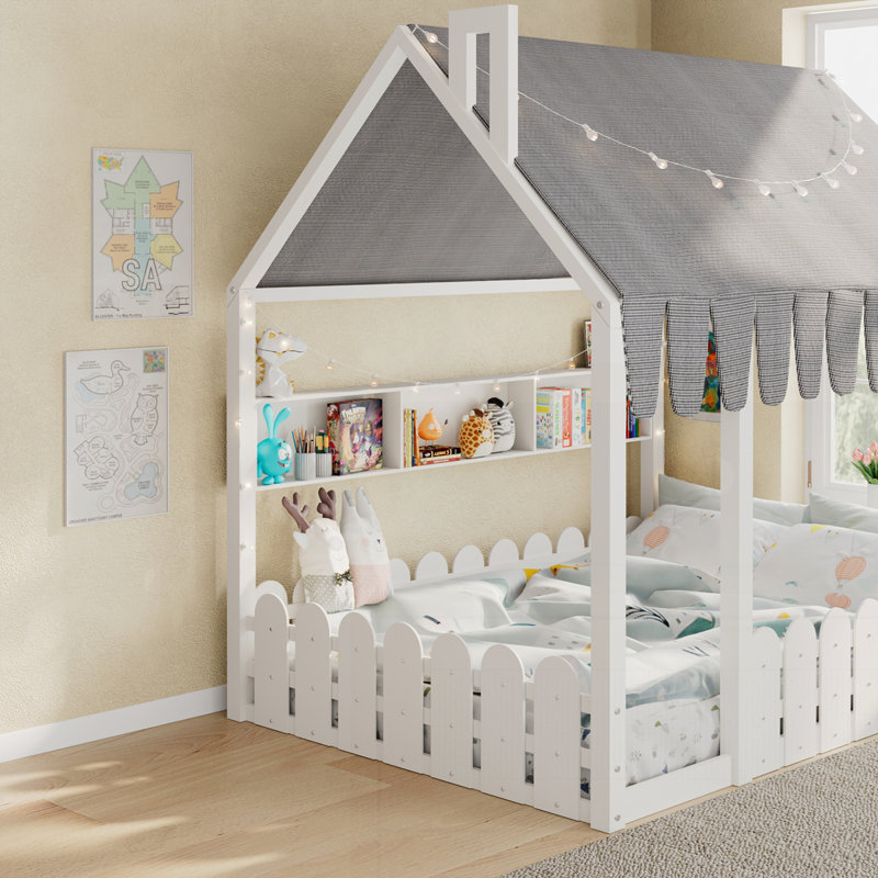 Lit sur pied Montessori House, White