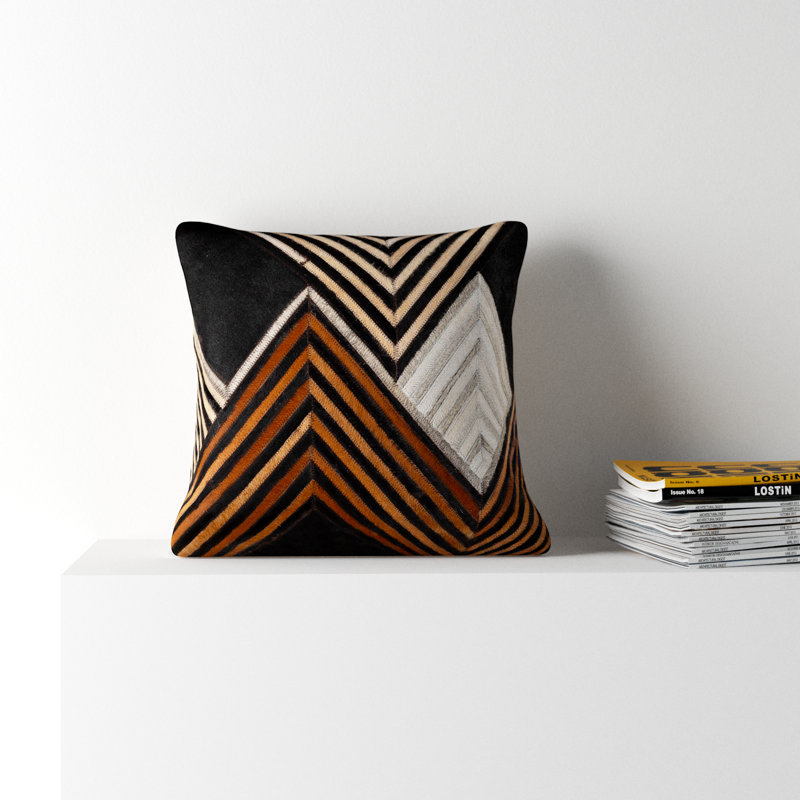 Coleridge Reversible Throw Pillow, Dark Brown/Cream Stripped, Pillow Cover Only - No Insert