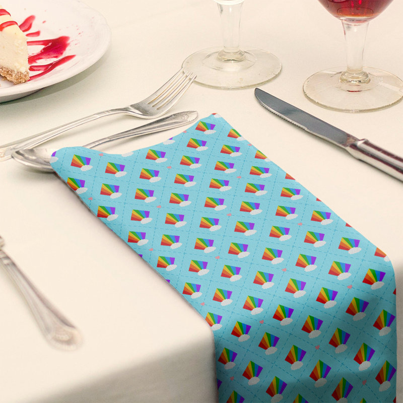 Serviette en coton à motif argyle, H 0,1 po x l 22 po x P 22 po, Sergé de coton