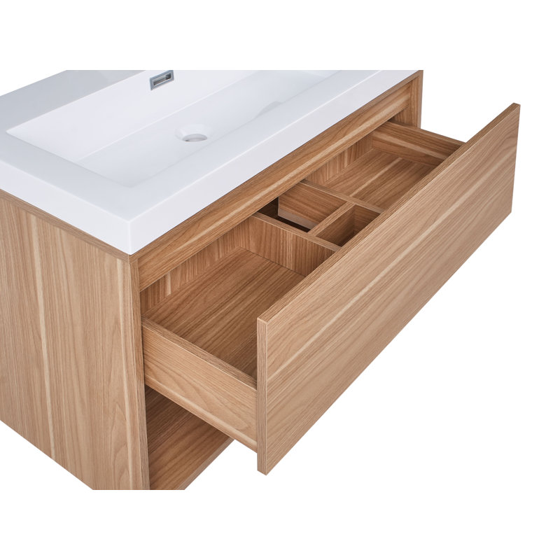 800mm Single Bathroom Vanity with Integrated Resin Basin