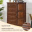37.4"American-style solid wood brown chest of drawers storage cabinet