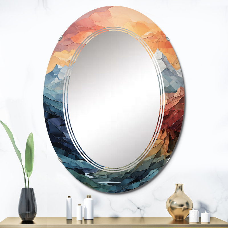 Cebalrai - Miroir mural Cottage ovale, 36 po x 24 po
