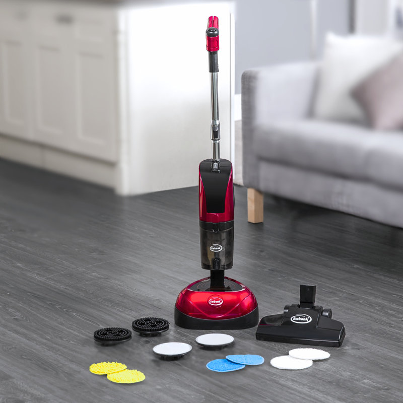 Red and Black Multi-Use Stick Floor Cleaner with HEPA Filter