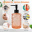 Distributeur de savon en verre texturé 12 oz (orange)-603659590