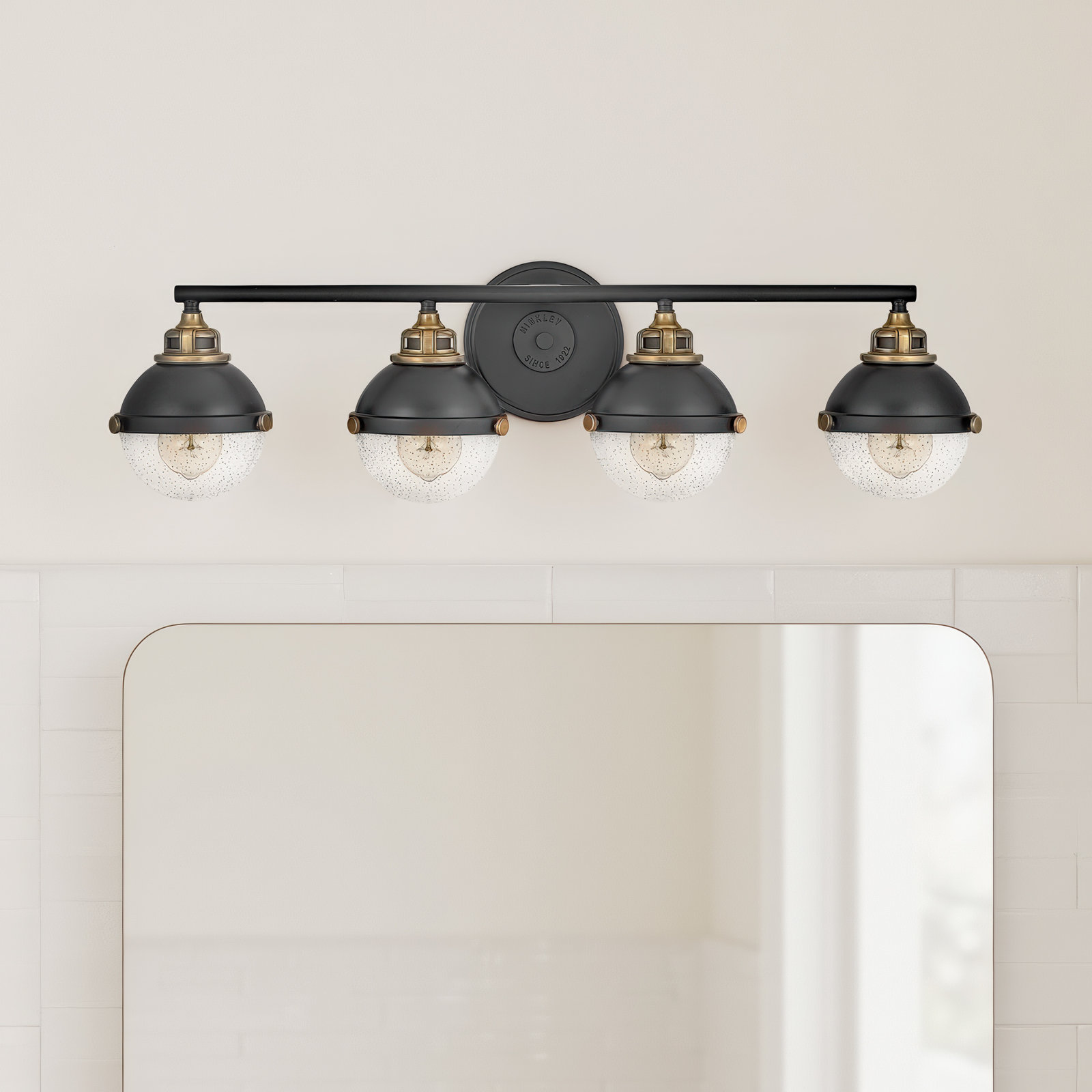 Kyoto 4 Light Seeded Dimmable Vanity Light