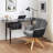 Bernab Swivel Upholstered Home Office Task Desk Chair with Oak Wood Base-2114755259