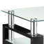 Table de bout carrée à 1 tablette noire avec plateau en verre, rangement simple, table d'appoint esthétique attrayante, conception intemporelle, idéale pour l'installation