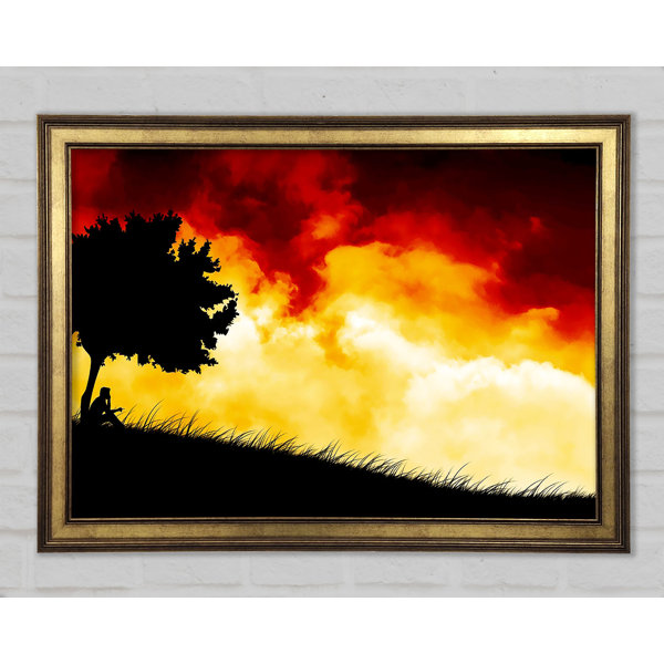 Ebern Designs Fire Sky Red - Single Picture Frame Art Prints | Wayfair ...