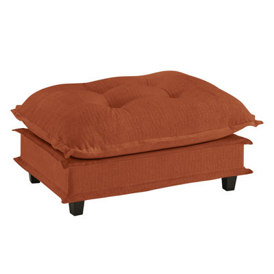 73 Chenille repose-pieds orange