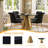 Magallanes 4-Person Round Marble Table Velvet Chairs Dining Set-1463240014-1463240012