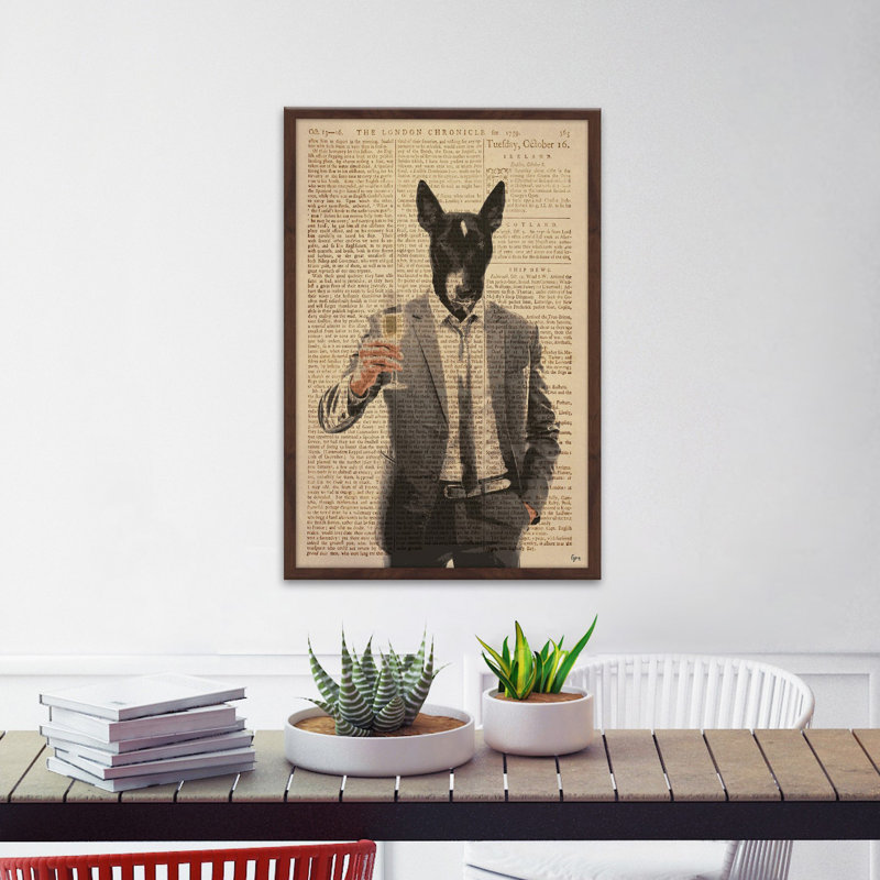 « canine bravos », impression encadrée, H 30 po x l 20 po x P 1,5 po