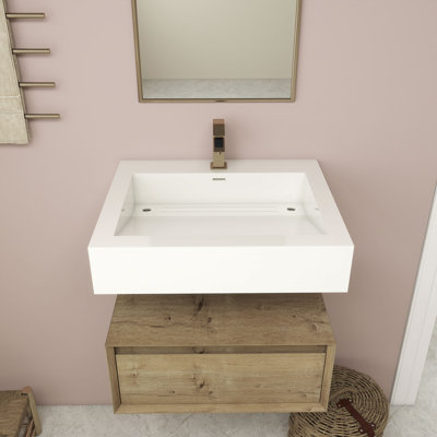 Alysa 24" Wall-Mounted Single Bathroom Vanity Set