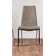 Faux Leather Modern Tall Back Dining Chairs with Chrome Metal Legs & Vertical Stitching