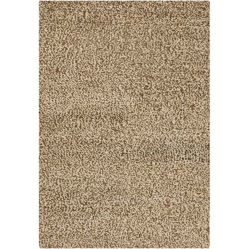 Tapis brun en laine tissé à la main / à plat Kramer, Rectangle 5 pi x 7 pi 6 po