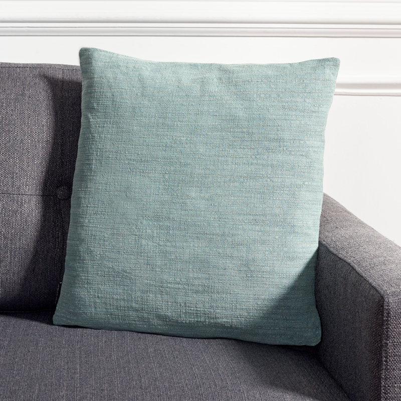 Cale Cotton Reversible Throw Pillow, Green