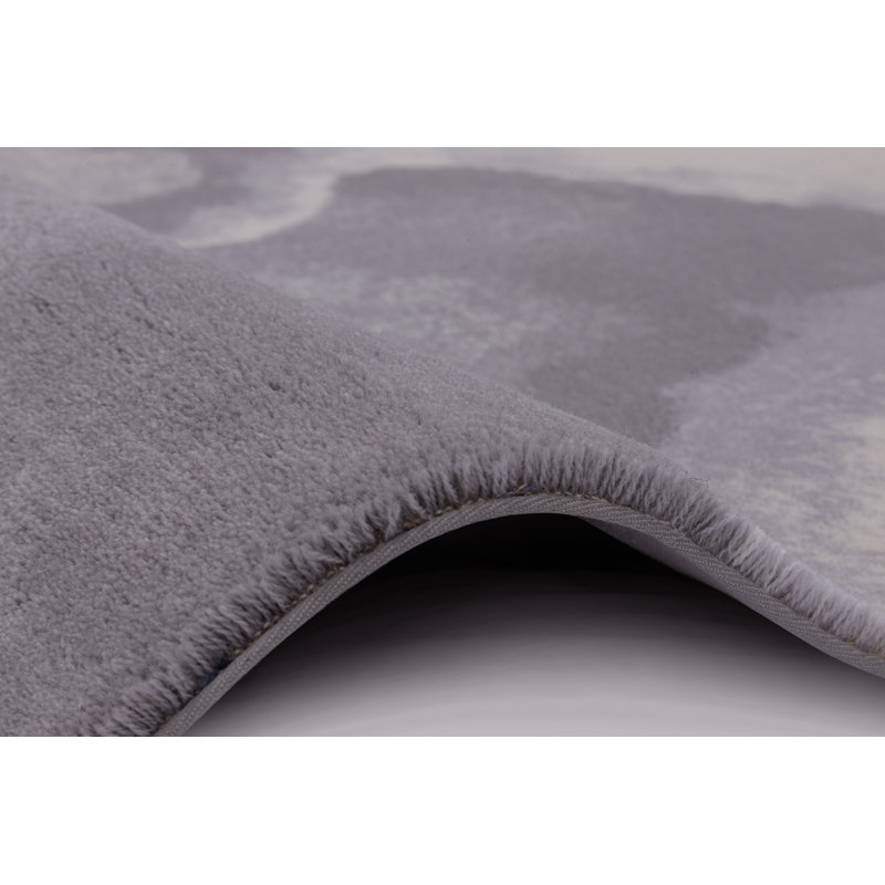 Diverse Cirrus Power Loom Wool Grey Rug, Rectangle 133 x 180cm