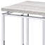 Console rectangulaire avec design contemporain, finition chêne et base traîneau, profondeur de 16 pouces, hauteur 30, cadre de salon moderne, l 47 po x P 16 po, pour l'espace principal, tablette ouverte