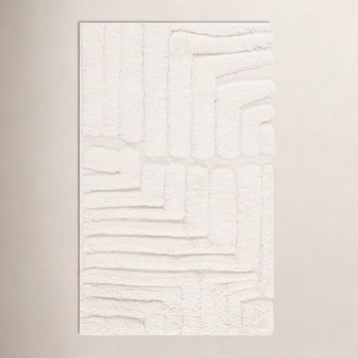 Fernande Ivory Hand-Woven Abstract Wool Rug