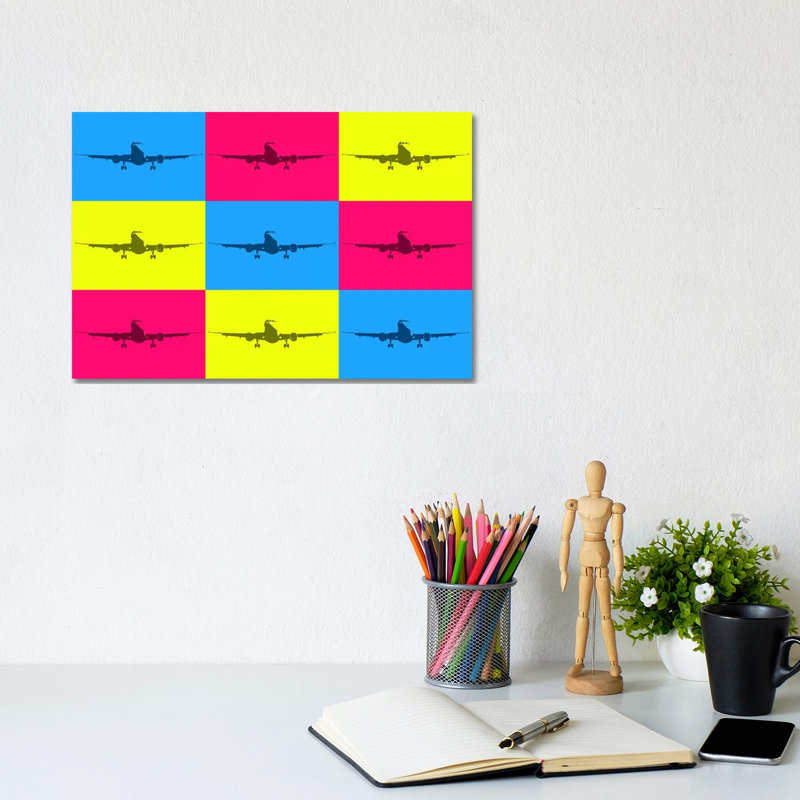 Fly With A Colour by 08 Left - Wrapped Canvas Print, 20.32cm H x 30.48cm W x 1.91cm D