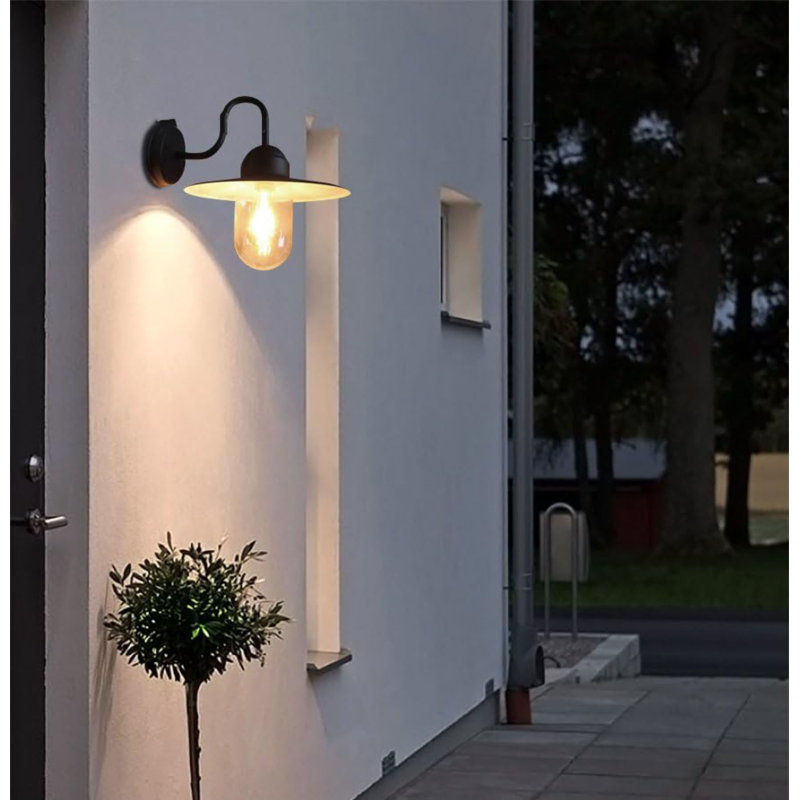 Matte Black 35.4cm H Outdoor Barn Light