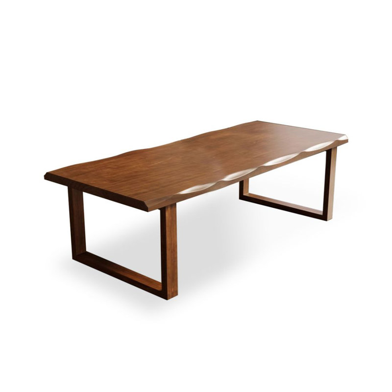 Dark walnut color Rectangular Solid Wood Dining table, 29.53"H x 62.99"L x 27.56"W