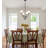  V2054-65 Lawrence 4-Light Foundry Bronze 4-Light Indoor Foundry Bronze Candle-Style Hanging Chandelier with Round/Sphere/Globe/Orb Etched White Cased Glass Shades