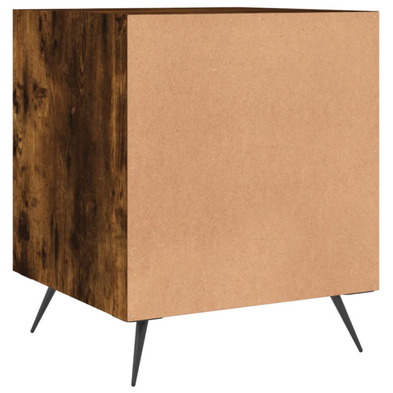 Arnardo 40cm W Manufactured Wood Bedside Table, Smoked Oak
