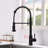 Black Touchless Kitchen Fixture - Automatic Smart Faucet, Hands , Ceramic Filler, Brass, Faucet Smart, Black, Stylish Design-749761394