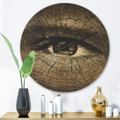 Horloge murale en bois vieilli