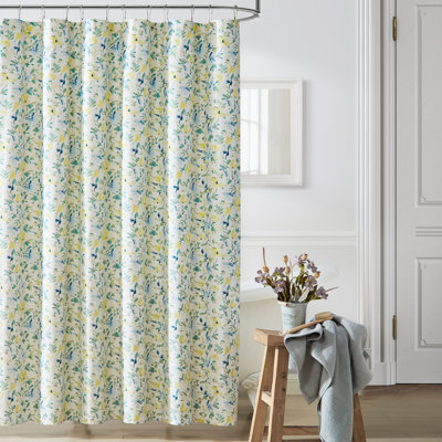 Rideau de douche simple en coton Laura Ashley Nora